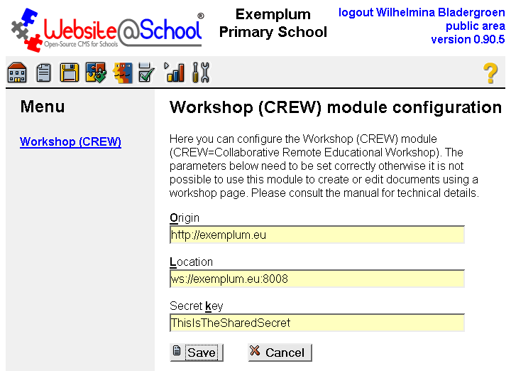 [ CREW module configuration ]